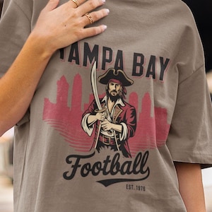 Tampa Bay Football T-shirt, Comfort Colors Graphic Tee, Game Day Shirt, Unisex Football Fan Apparel, Retro Football Team Shirt