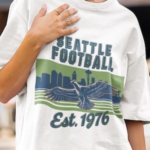 Seattle Football T-shirt, Comfort Colors Retro NFL Team Graphic Tee, Game Day Shirt, Unisex Football Fan Apparel