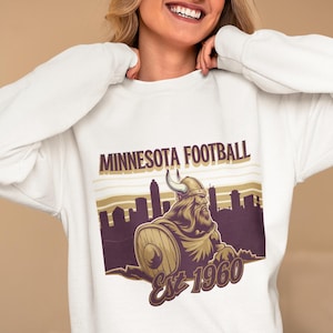 Minnesota football vintage crewneck, Team Spirit Sweatshirt, Football Season Crewneck, custom football Sweatshirt, game day attire