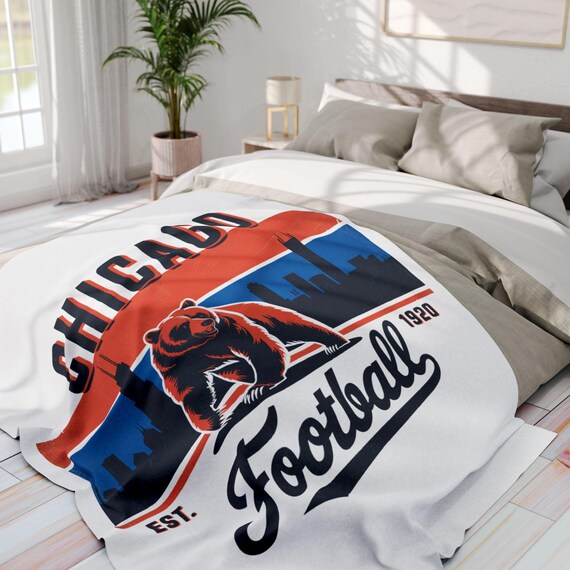 Chicago Football Arctic Fleece Blanket Chicago Bears Team Spirit Throw,  Football season blanket, Chicago Bears Football Fan blanket