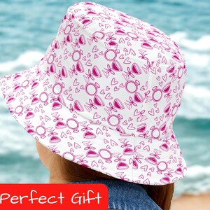 Bride Sun Hat Summer Bride Gift Idea  Bachelorette Party Hat  Bride Beach Hat  White Hat for Honeymoon Cute Summer Hat for Her