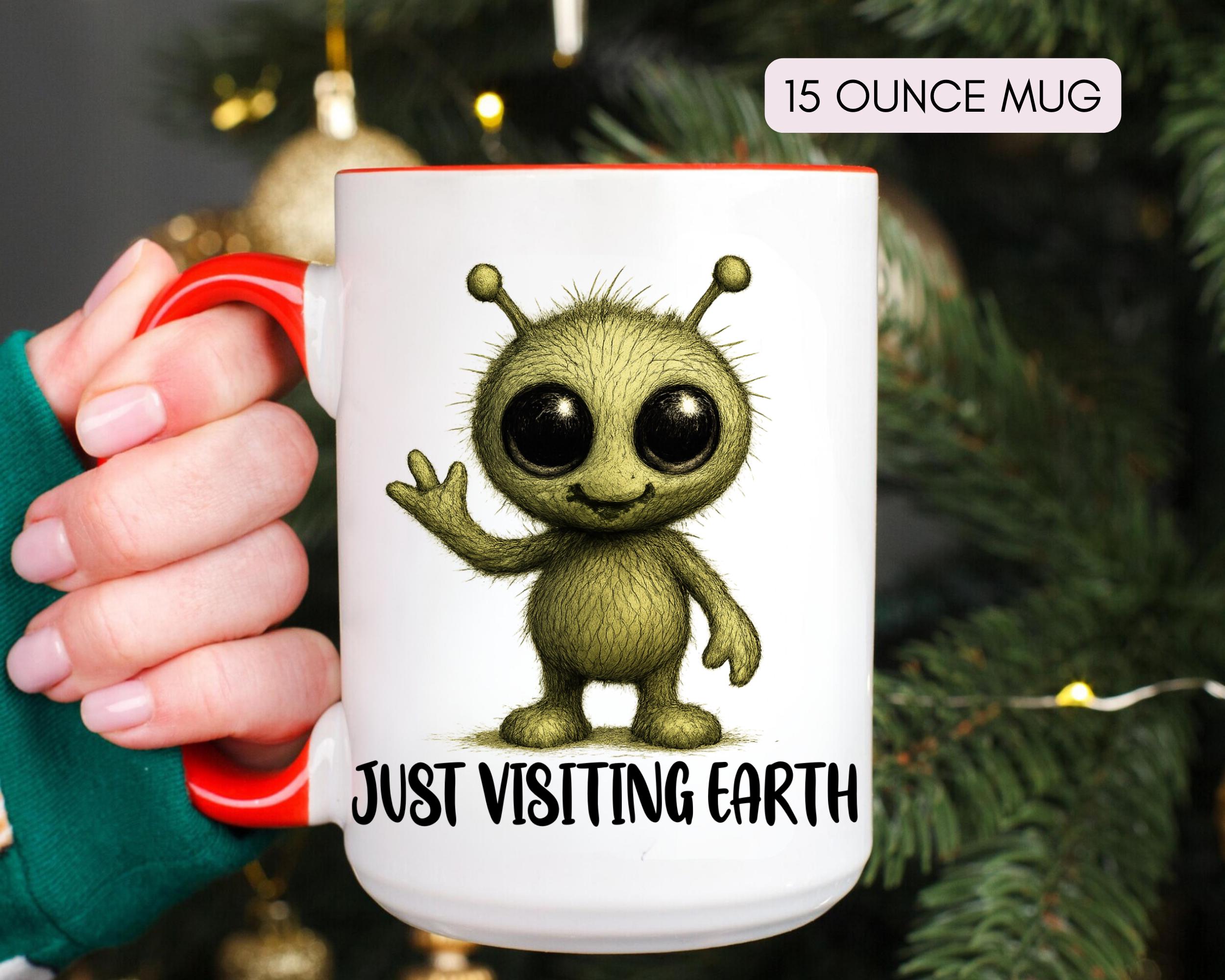Alien Mug Cup, Funny UFO Gift, Sci-fi Coffee Mug, Space Lover Present ...