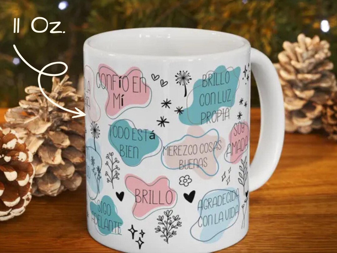 Spanish Affirmation Mug, Positive Quotes Coffee Cup, Motivational Gift ...