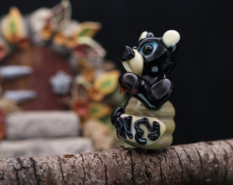 Bonzai.......lampwork bear bead    sra,   DeniseAnnette