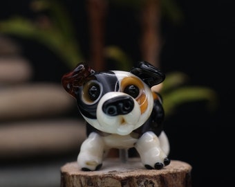 Max........lampwork dog bead    sra,   DeniseAnnette