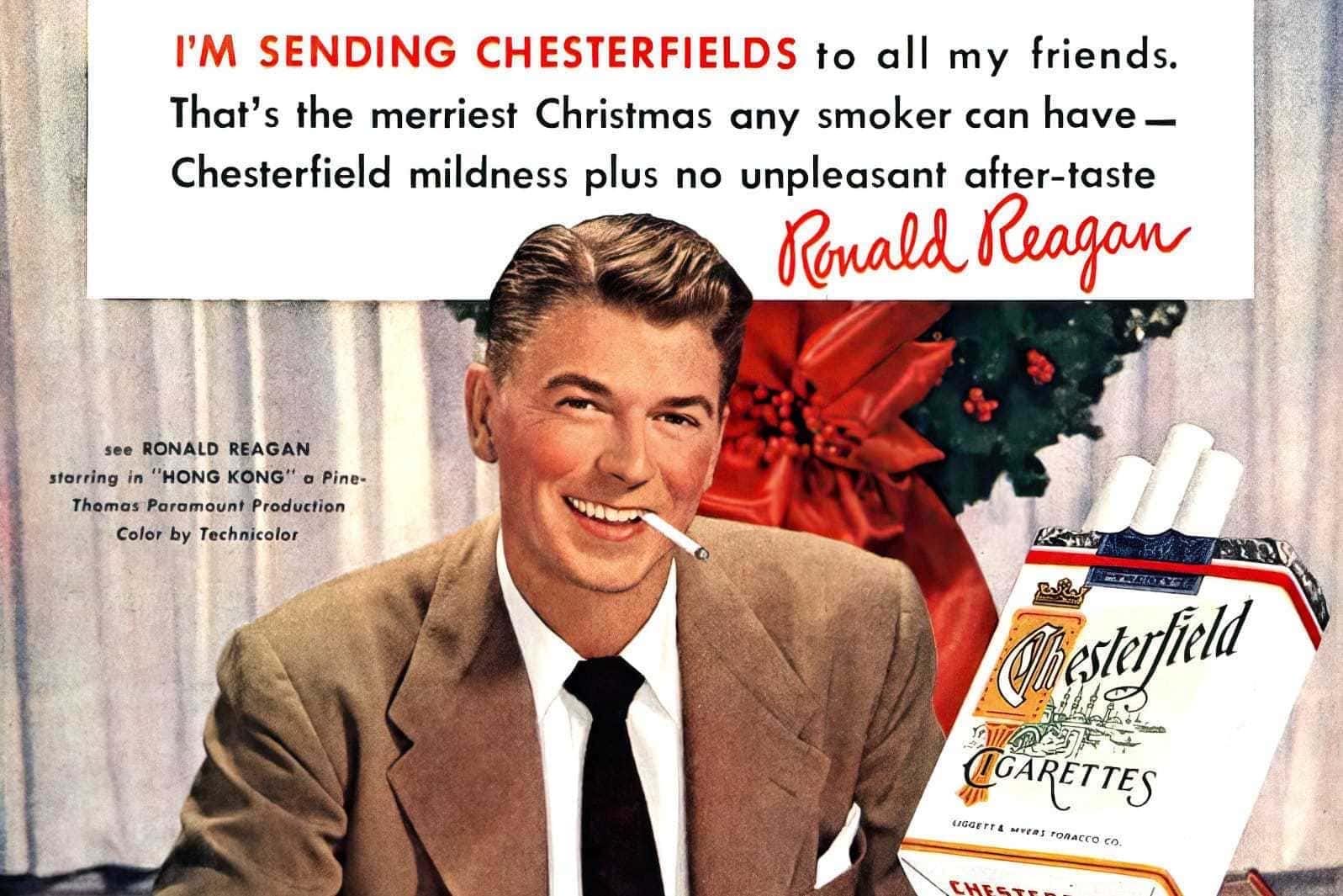 Vintage Ad T-shirt. Chesterfield Ads With Lucille Ball and Ronald Reagan.  Nostalgic 50's Celebrity Ads
