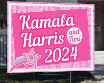 Kamala Harris (and Tim!) Yard Sign, Harris 2024 Yard Sign, Kamala Yard Sign, Kamala Harris 2024 Yard Sign, Kamala Yard Sign