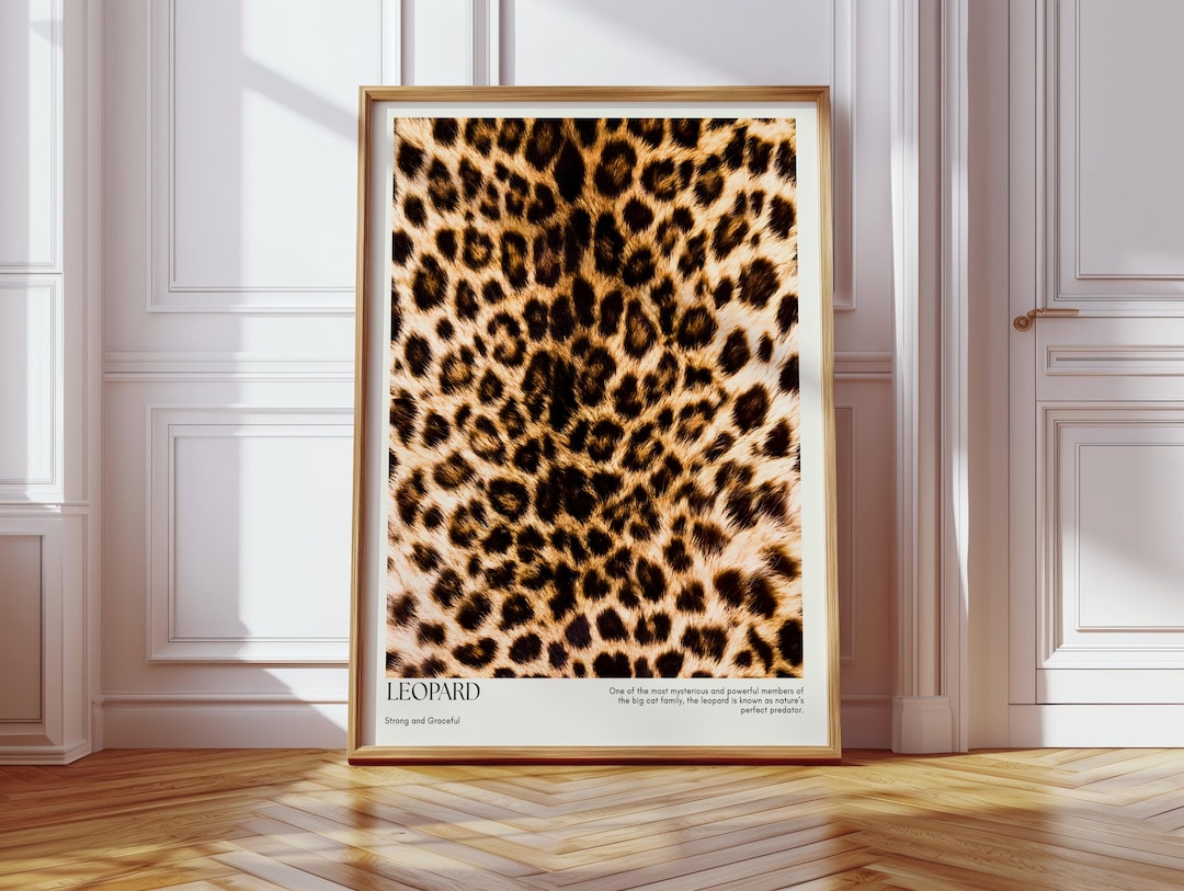 Leopard Pattern Wall Art: Modern Animal Print Poster | Pantone Leopard ...