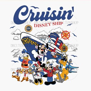 Cruise Trip Mouse And Friends PNG, Family Trip Png, Family Vacation Png, Cruise Trip Png, Ship Travel Png, Let's Cruise Png