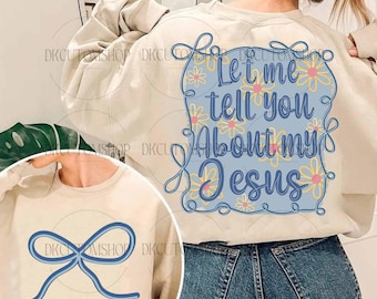 Coqueta cristiana PNG, Déjame contarte sobre mi Jesús PNG, Lazo de coqueta PNG, Mamá cristiana PNG, Flor silvestre cristiana Boho PNG