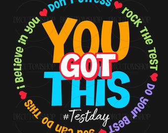 You Got This Png、テスト当日Png、テスト当日Png、テストPng、Rock The Test Png、テスト当日の先生Png、Star Test Png、デジタルダウンロード