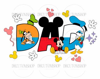 Mouse Dad Png, Family Vacation Png, Dad Png, Mouse Dad Trip Png, Father's Day Png, Mouse and Friends Png, Sublimation Design, Digital File