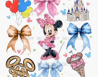 Pink Mouse Coquette Bow PNG, Family Trip Png, Family Vacation Shirt, Magical Kingdom Png, Digital Download