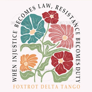 Foxtrots Deltas Tango Flower Png, Anti President Png, Anti-Trump Png, Funny Foxtrots Deltas Png, Subtle Trump Png, Digital Download