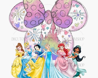Vrienden prinsessen png, kleurrijk kasteel png, kasteel muisoor png, familievakantie, Magic Kingdom png, sublimatieontwerp png