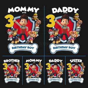 Bundle Family PNG, 3rd Birthday Bundle Pngm, Family Dog Png, Family Matching Shirts, Dog Mommy Png, Dog Dad Brother, Digital Download