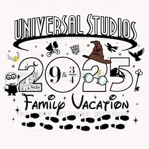 Universal Studio 2025 SVG PNG, familie-uitje Svg, Universal Studios reis Svg, Universal 2025 Svg, sublimatie design, digitale download