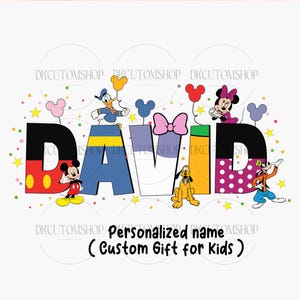 Personalized Name Mouse And Friends PNG, Custom Name Family Trip, Family Trip Png, Family Vacation Png, Custom Name For Shirt