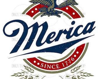 Merica Since 1776 Png, Retro 4th Of July Png, 1776 Png, Patriotic Png, Sublimation Design, American Eagle Png, Independence Day Png