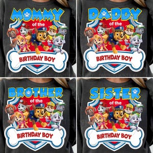 Bundle Birthday Boy PNG, Family Dog Png, Family Matching Shirts, Mother&#39;s Day, Dog Mommy Png, Dog Dad Brother, Birthday Gift For Boy