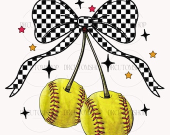 Checkered Softball PNG, Softball Kokietka Łuk Png, Softball Kokietka Png, Game Day Softball Png, Checker Softball Png, Softball Mom Png