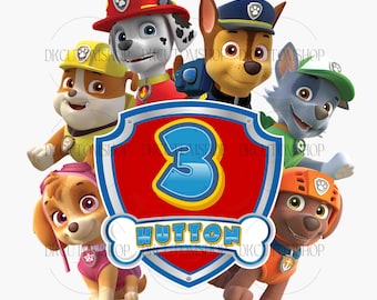 Personalized Birthday PNG, Custom Cartoon Birthday Png, Family Dog Png, Dog Mommy Png, Dog Dad Brother, Gift For Kids