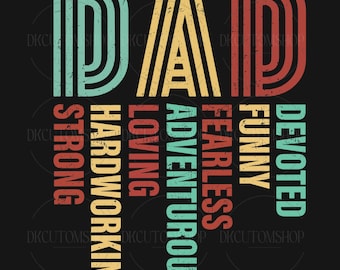 Retro Dad PNG, Father's Day PNG, Best Dad Ever Png, Dad Sublimation Design, Dad Shirt Design, Happy Father's Day, Digital Download