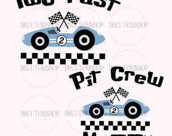 Two Fast Svg Png, Two Fast Png, Two Fast Birthday Svg, Pit Crew Svg, Pit Crew Birthday Svg, 2 Fast Birthday Svg, Car Birthday Svg