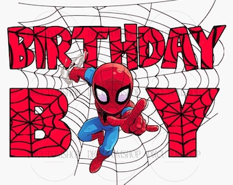 Spiderman Birthday Boy Png, Family Birthday Spiderman Png, Spiderman Birthday Png, Spider Hero Birthday Boy, Family Birthday Design