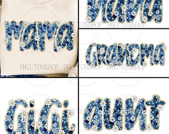 Bundle Mama Gigi PNG, Muttertag Png, Mama Blumen Png, Mama Geschenk Png, Gigi Nana Tante Png, Gigi Blumen Png, Blumen Nana, digitaler Download