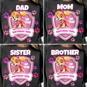 Bundle Birthday Girl PNG, Family Dog Png, Family Matching Png, Mother&#39;s Day Png, Dog Mommy Png, Dog Dad Brother, Birthday Gift For Girl