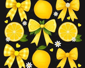 Limone Coquette Png, Limonata Png, Limone Preppy Mama Png, Estate Preppy Png, Estate Femminile Png, Limone Floreale Carino Png, Ogni Giorno Png