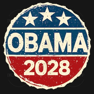Barack Obama 2028 PNG, 3rd Term Presidential Election Humor Png, Trump vs Obama 2028 Political Png, Digital Download, Trendy Png