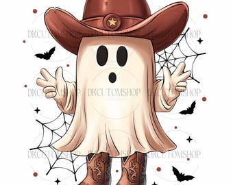 Halloween Cowboy Geist PNG, Western Halloween Cowboy Png, Halloween Shirt Png, Cowboy Geist Boo Shirt Png, Sublimationsdesign Png