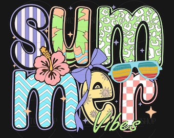 Summer Floral PNG, Coquette Summer Png, Beach Png, Retro Summer Png, Hello Summer Png, Summer Checkered Png, Summer Brushstroke Png