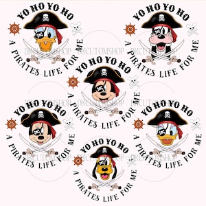 Yo Ho Yo Ho Pirate&#39;s Life For Me Bundle Png, Mouse Pirate Png, Cruise Trip Png, Family Trip Png, Vacay Mode Png, Family Shirt Trip Png