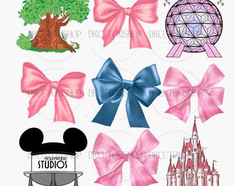 Coquette Bows Family Trip PNG, Pink Coquette Bow Png, Magical Kingdom, Family Vacation Png, Magical Castle Png, Pink Bow Png, Png Files