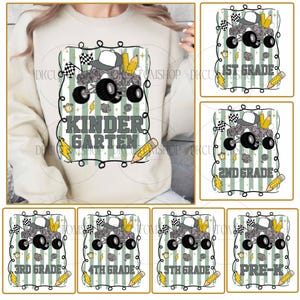 Back to School Boys Bundle Png, First Day Shirt Png, Pre-K to Fourth Grade Png, School Boy Sublimation Design, Kindergarten Kid Design