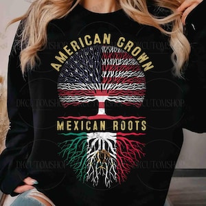 USA Mexican Flag PNG, American Grown With Mexican Roots Png, Mexicana Latino Pride, Independence Day, Latino Png, Mexico Design