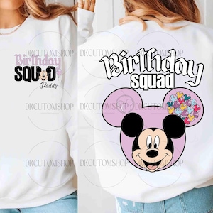 Personalized Name Birthday Squad PNG, Family Trip Png, Custom Name Family Trip, Family Vacation Png, Custom Name For Shirt