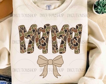 Mama Preppy Camo Camouflage Png, Camouflage Png Mama, Mama kokietka camo bows png, Camo Mama Png, Kaczka png, Mama Png Sublimacja