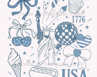 Coquete da América PNG, 4 de Julho PNG, Dia da Memória Feminino PNG, Terra dos PNG Grátis, EUA Vintage PNG, Dia da Independência PNG