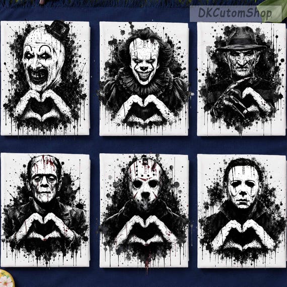 Horror Character PNG Bundle, Horror Heart Png, Spooky Heart Png, Halloween Horror Png, Spooky Vibes, Scary Halloween Png, Digital Download