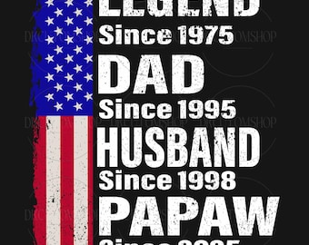 Personalisierter Legende Ehemann Papa Papaw Png, Benutzerdefinierter Vater mit Jahren Hemd Png, Vatertag Png, Benutzerdefinierter Vater Png, personalisierte Geschenke
