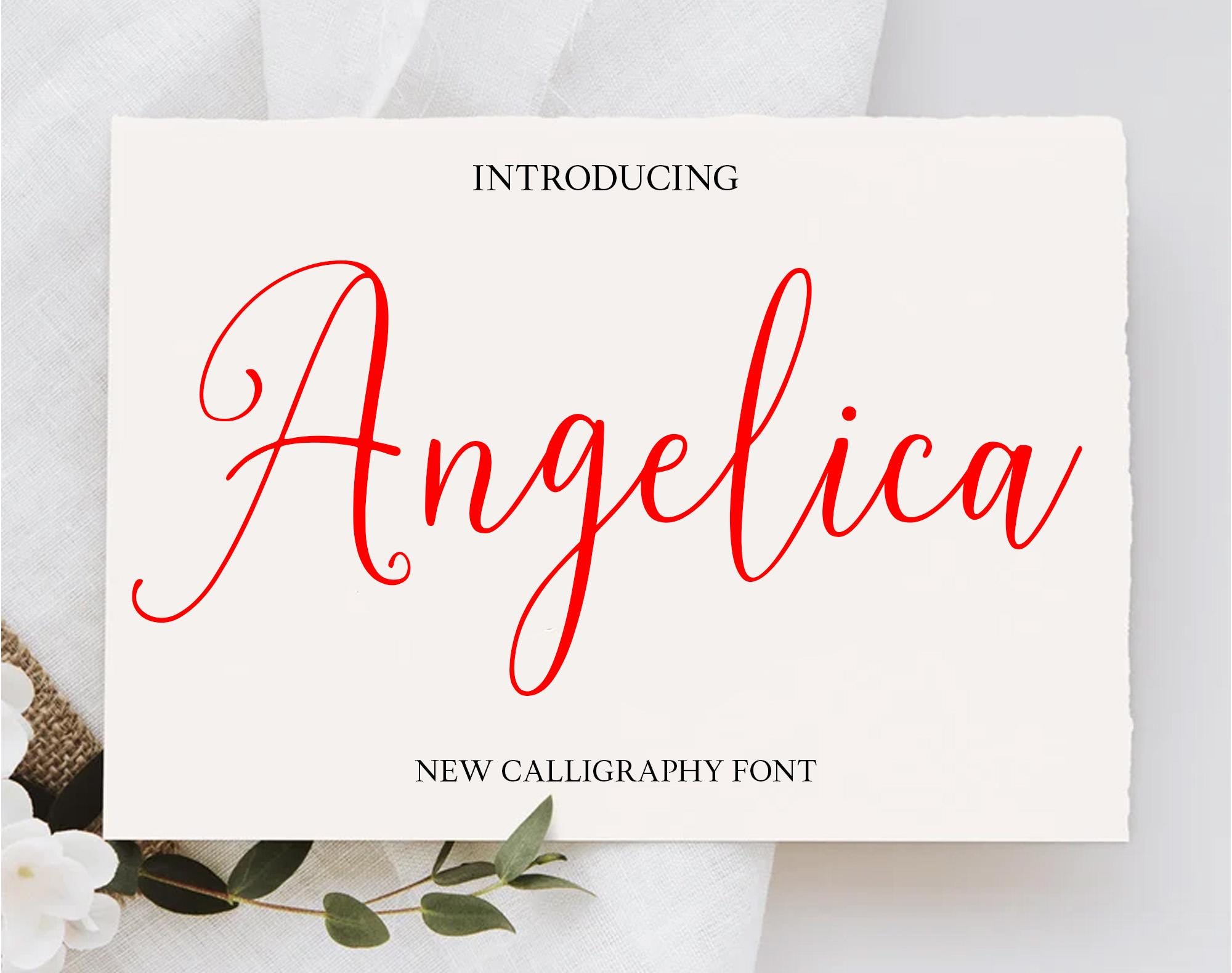 Angelica Calligraphy Font, Wedding Font, Script Font, Handwritten Font ...