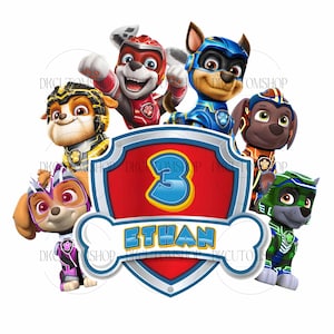 Personalized Birthday PNG, Custom Cartoon Birthday Png, Family Dog Png, Dog Mommy Png, Dog Dad Brother, Gift For Kids, Custom Name Png