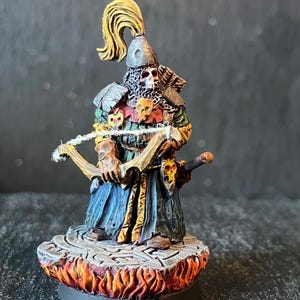 Sciborminiatures Odöd Bowman Captain 33 mm heroisk fantasi. Lade till bågsträng. Målad med akrylfärger.