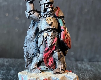 Sciborminiatures Undead Warrior with shield.  33mm heroic fantasy. Painted with acrylics.