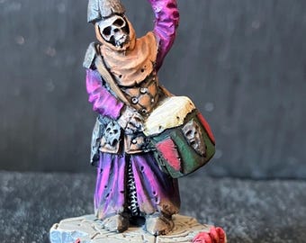 Sciborminiatures Undead Warrior Drummer.  33mm heroic fantasy. Painted with acrylics.