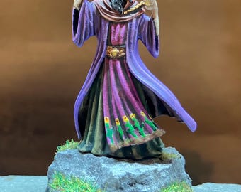 Gramros Fistandantilus. Dragonlance.  Taverncraft Figures. 28mm, 30mm base. Acrylic, matt varnish sealed